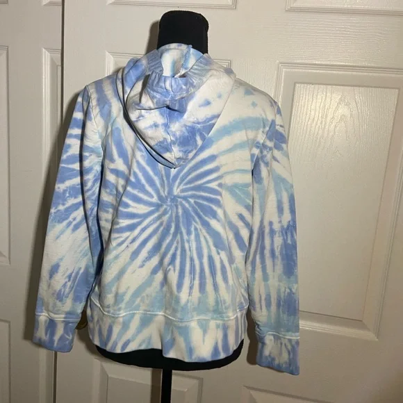 J. Crew Blue and White Relaxed Hoodie - Picture 4 of 7